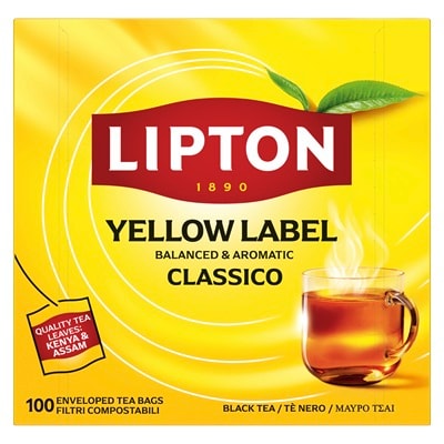 Lipton chá Preto Yellow label 100 Saq - 